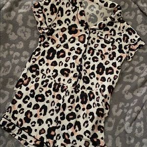 Women’s Stars Above Leopard Pajama Set XS